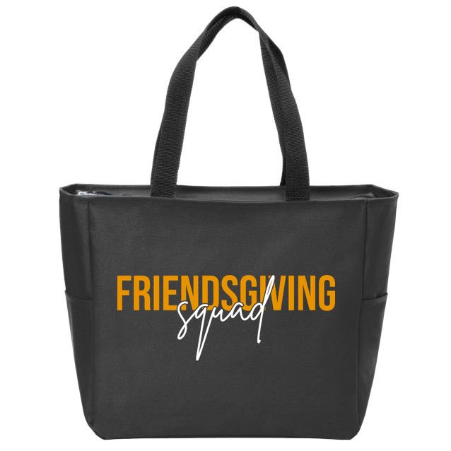 Friendsgiving Squad Holiday Gift Zip Tote Bag