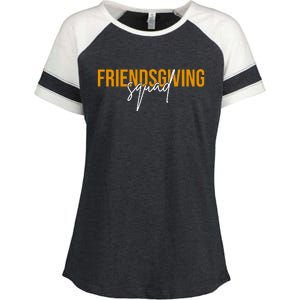 Friendsgiving Squad Holiday Gift Enza Ladies Jersey Colorblock Tee