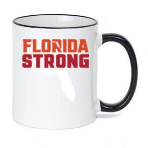 Florida Strong Hurricane Ian Support Florida 11oz Black Color Changing Mug