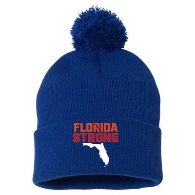 Florida Strong Hurricane Ian Support Florida Pom Pom 12in Knit Beanie