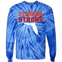 Florida Strong Hurricane Ian Support Florida Tie-Dye Long Sleeve Shirt