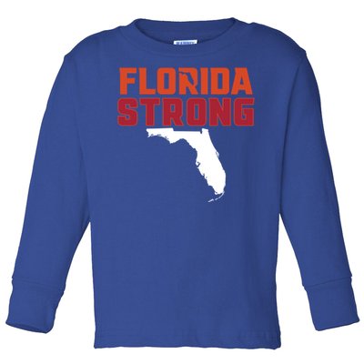 Florida Strong Hurricane Ian Support Florida Toddler Long Sleeve Shirt