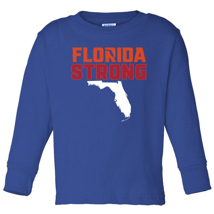 Florida Strong Hurricane Ian Support Florida Toddler Long Sleeve Shirt