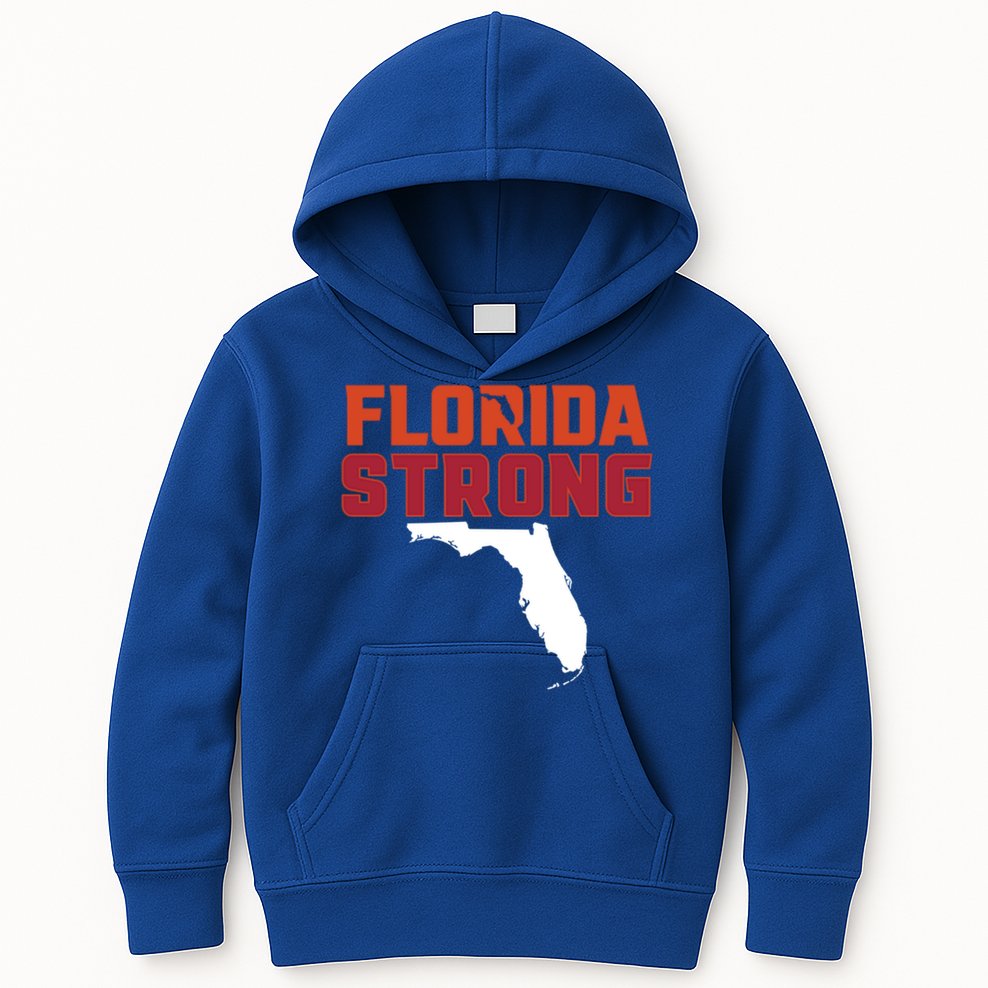 Florida Strong Hurricane Ian Support Florida Kids Hoodie