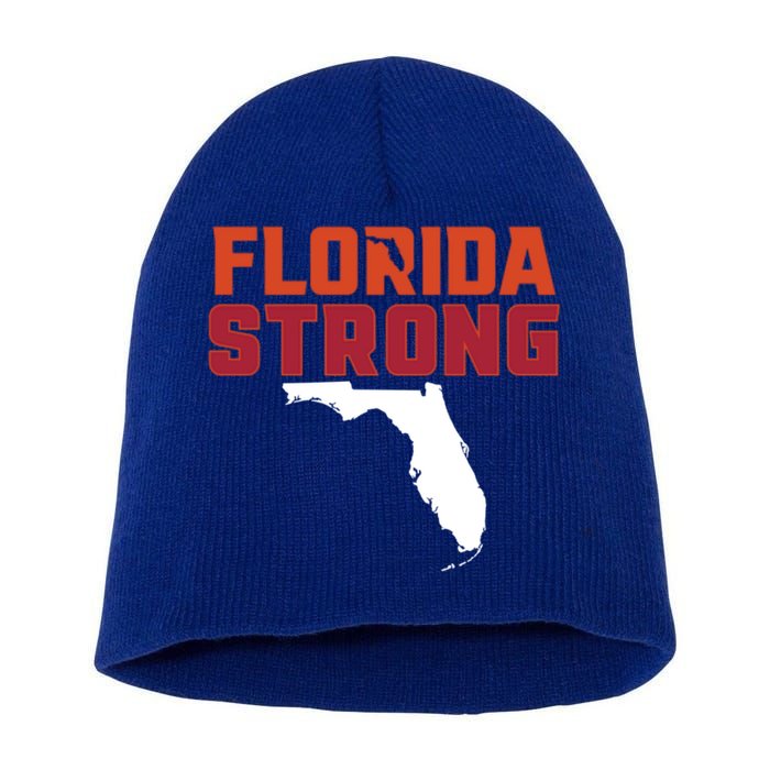 Florida Strong Hurricane Ian Support Florida Short Acrylic Beanie