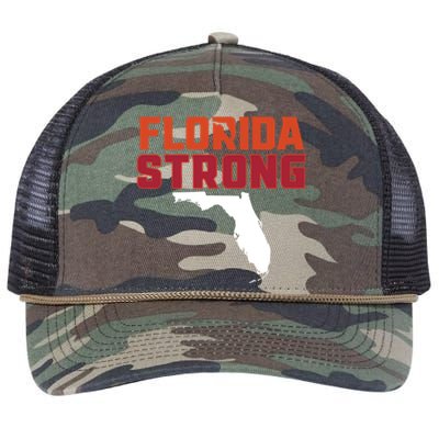 Florida Strong Hurricane Ian Support Florida Retro Rope Trucker Hat Cap