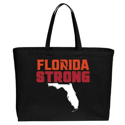 Florida Strong Hurricane Ian Support Florida Cotton Canvas Jumbo Tote