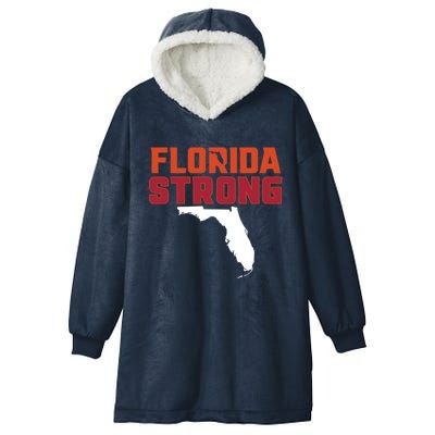 Florida Strong Hurricane Ian Support Florida Hooded Wearable Blanket