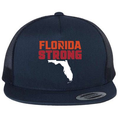 Florida Strong Hurricane Ian Support Florida Flat Bill Trucker Hat