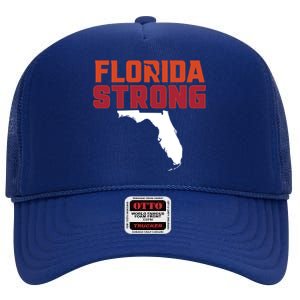 Florida Strong Hurricane Ian Support Florida High Crown Mesh Back Trucker Hat