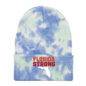 Florida Strong Hurricane Ian Support Florida Tie Dye 12in Knit Beanie