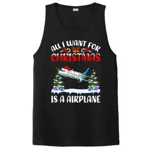 Funny Santa Hat All I Want For Christmas Is A Airplane Meaningful Gift PosiCharge Competitor Tank