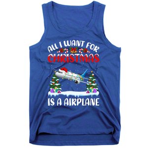 Funny Santa Hat All I Want For Christmas Is A Airplane Meaningful Gift Tank Top