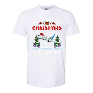 Funny Santa Hat All I Want For Christmas Is A Airplane Meaningful Gift Softstyle CVC T-Shirt