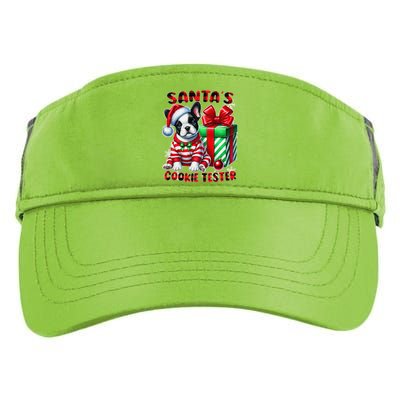 Frenchie Santa Hat & Christmas Lights Cute French Bulldog Adult Drive Performance Visor