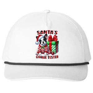 Frenchie Santa Hat & Christmas Lights Cute French Bulldog Snapback Five-Panel Rope Hat