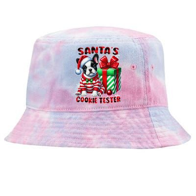 Frenchie Santa Hat & Christmas Lights Cute French Bulldog Tie-Dyed Bucket Hat