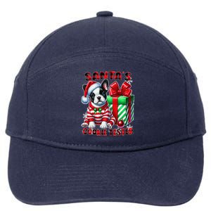 Frenchie Santa Hat & Christmas Lights Cute French Bulldog 7-Panel Snapback Hat