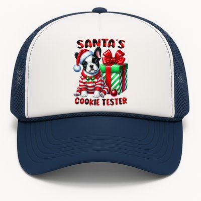 Frenchie Santa Hat & Christmas Lights Cute French Bulldog Trucker Hat