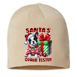 Frenchie Santa Hat & Christmas Lights Cute French Bulldog Sustainable Beanie