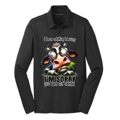 Funny Selective Hearing Sarcastic Cow Silk Touch Performance Long Sleeve Polo