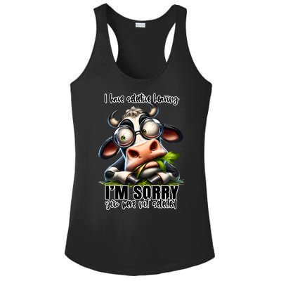 Funny Selective Hearing Sarcastic Cow Ladies PosiCharge Competitor Racerback Tank