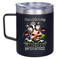 Funny Selective Hearing Sarcastic Cow 12oz Stainless Steel Coffee Mug