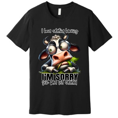 Funny Selective Hearing Sarcastic Cow Premium T-Shirt