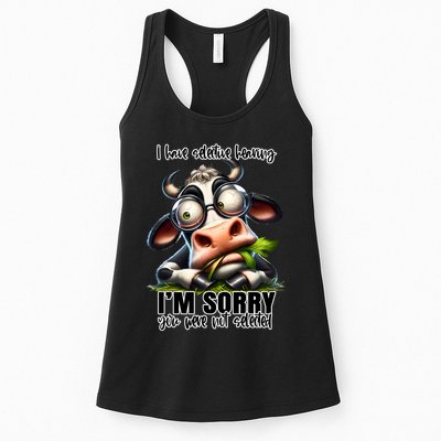 Funny Selective Hearing Sarcastic Cow Womens Tank Top