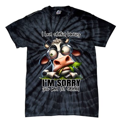 Funny Selective Hearing Sarcastic Cow Tie-Dye T-Shirt