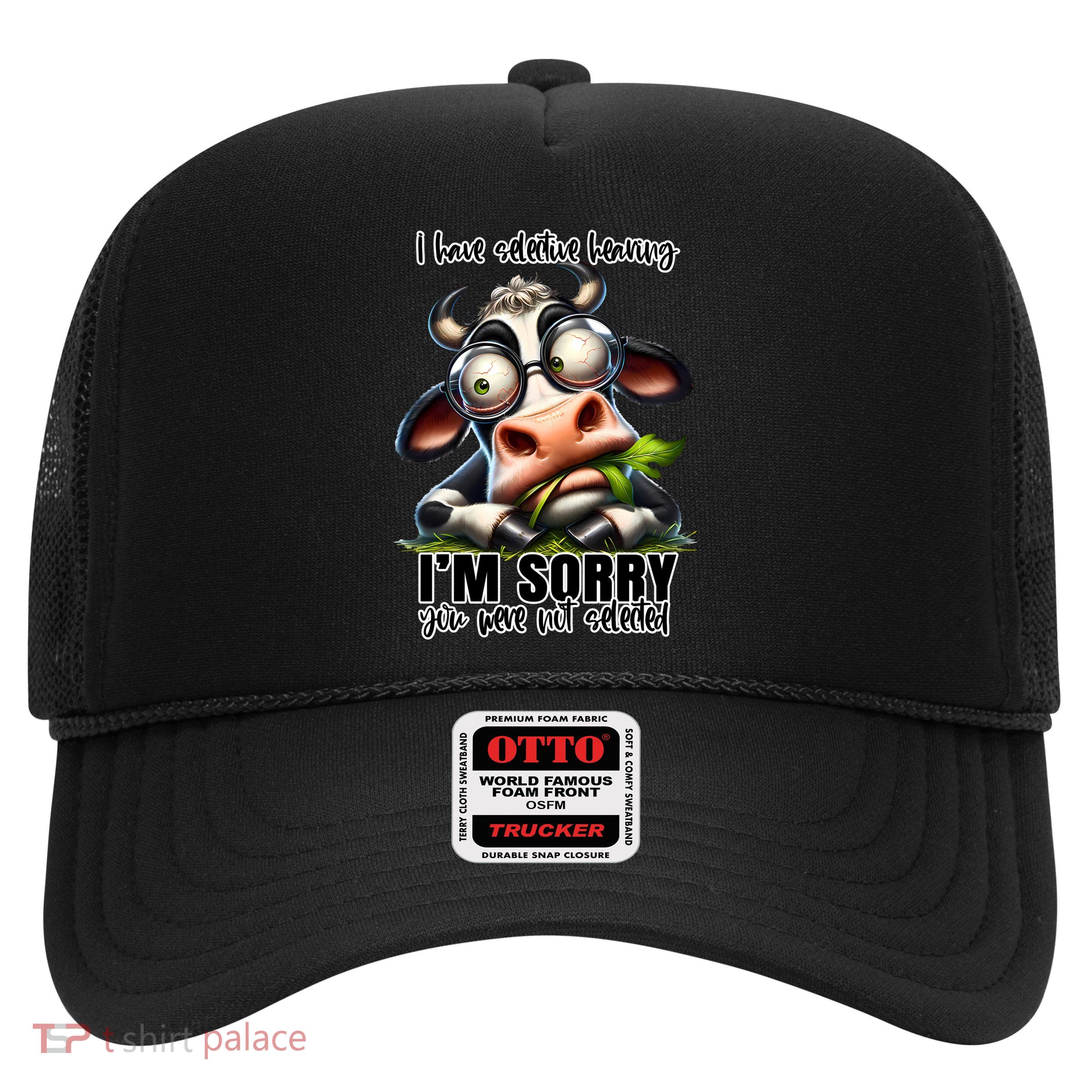 Funny Selective Hearing Sarcastic Cow Trucker Hat