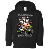 Funny Selective Hearing Sarcastic Cow Toddler Hoodie