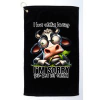 Funny Selective Hearing Sarcastic Cow Golf Towel