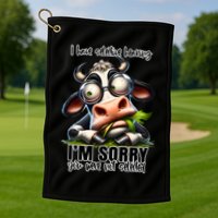 Funny Selective Hearing Sarcastic Cow Golf Towel