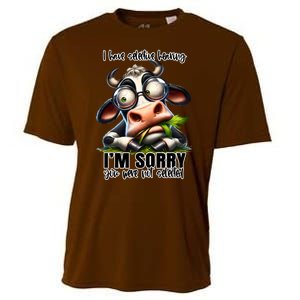 Funny Selective Hearing Sarcastic Cow Cooling Performance Crew T-Shirt