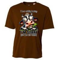 Funny Selective Hearing Sarcastic Cow Cooling Performance Crew T-Shirt