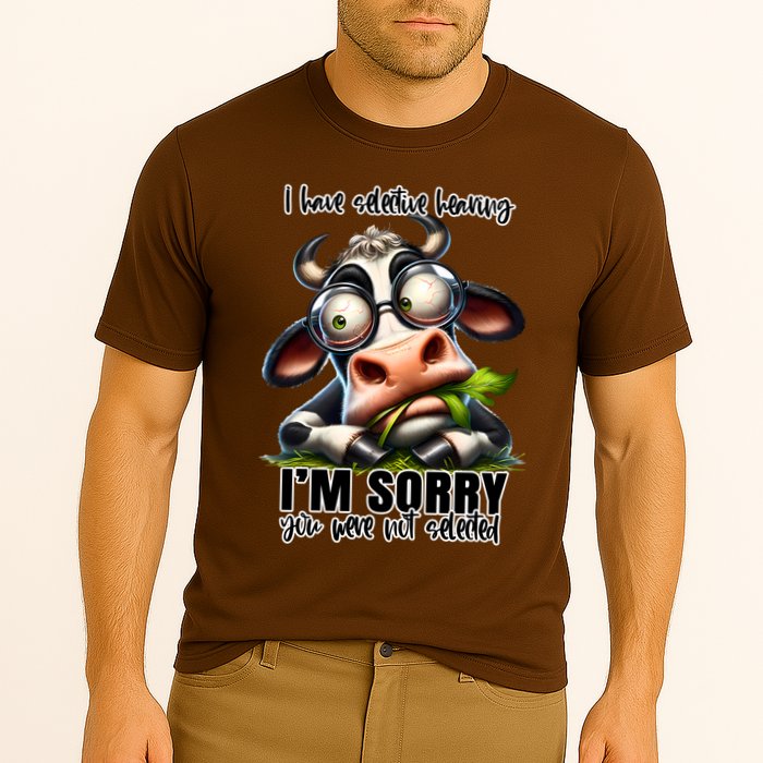 Funny Selective Hearing Sarcastic Cow Performance Shirt