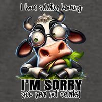 Funny Selective Hearing Sarcastic Cow Vector Backpack