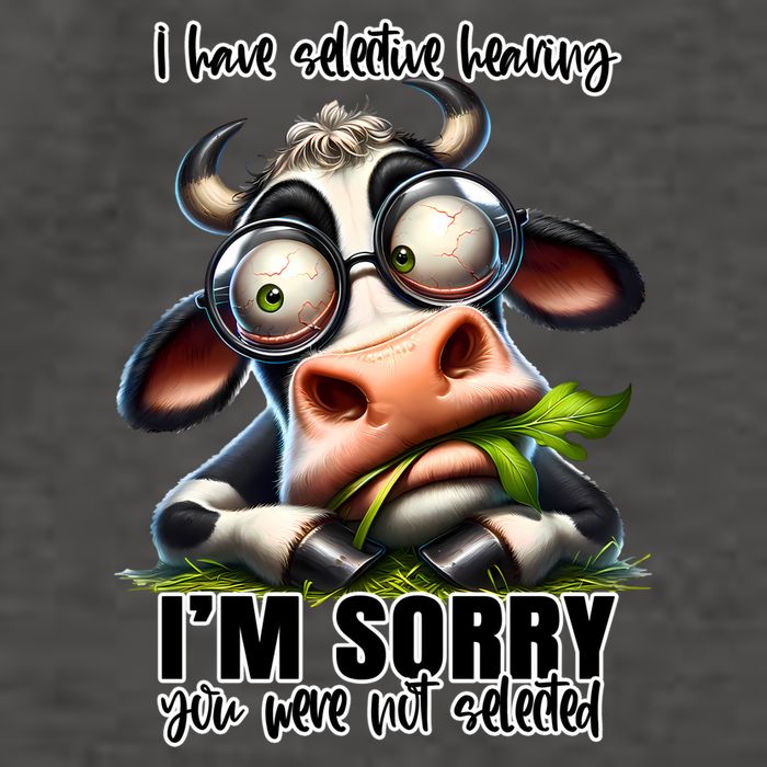Funny Selective Hearing Sarcastic Cow Vector Backpack