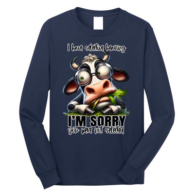 Funny Selective Hearing Sarcastic Cow Long Sleeve Shirt