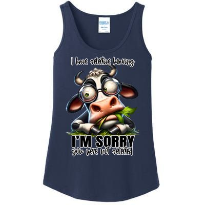 Funny Selective Hearing Sarcastic Cow Ladies Essential Tank