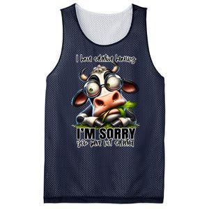 Funny Selective Hearing Sarcastic Cow Mesh Reversible Basketball Jersey Tank