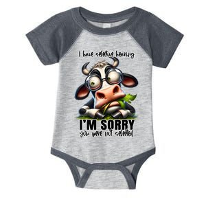 Funny Selective Hearing Sarcastic Cow Infant Baby Jersey Bodysuit