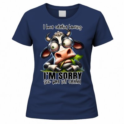 Funny Selective Hearing Sarcastic Cow Women's T-Shirt