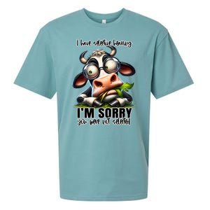 Funny Selective Hearing Sarcastic Cow Sueded Cloud Jersey T-Shirt