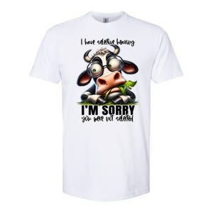 Funny Selective Hearing Sarcastic Cow Softstyle CVC T-Shirt