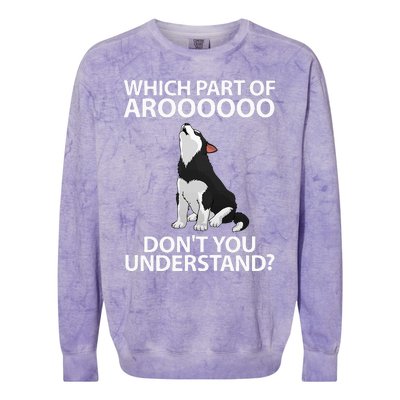 Funny Siberian Husky For Women Puppy Dog Huskies Lover Colorblast Crewneck Sweatshirt