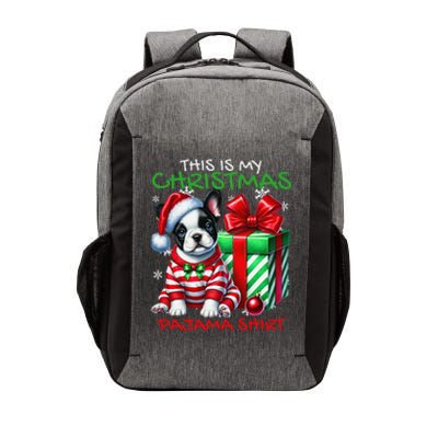 Frenchie Santa Hat & Christmas Lights Cute French Bulldog Vector Backpack