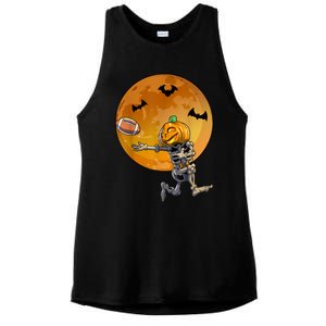 Football Skeleton Halloween Football Halloween Ladies PosiCharge Tri-Blend Wicking Tank