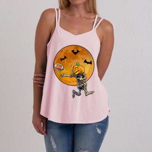 Football Skeleton Halloween Football Halloween Women's Strappy Tank